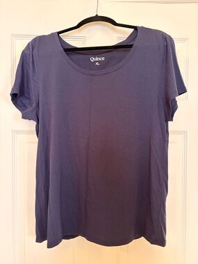 Quince Navy Short-Sleeve Tee